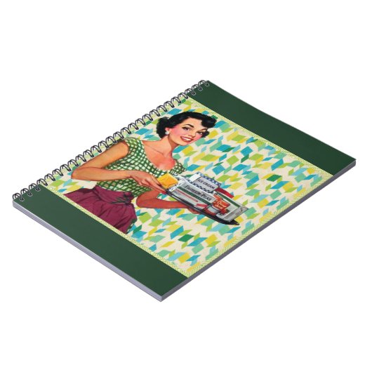 Vintages Rezeptbuch Notizblock (Linke Seite)