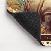 Vintages Rhino Nahtlos Mousepad (Ecke)