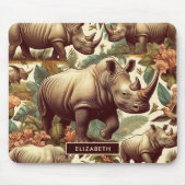 Vintages Rhino Nahtlos Mousepad (Vorne)