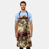 Vintages Rhino Nahtlos Schürze (Getragen)