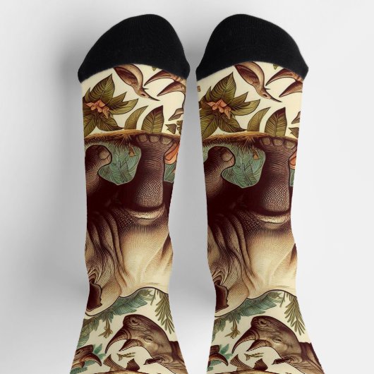 Vintages Rhino Nahtlos Socken (Oben)