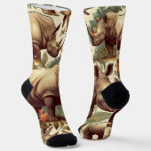 Vintages Rhino Nahtlos Socken (Gewinkelt)