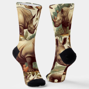 Vintages Rhino Nahtlos Socken