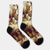 Vintages Rhino Nahtlos Socken (Rechts)