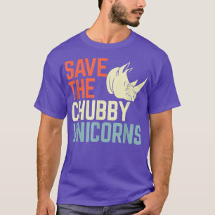 Vintages Rhino Rettete die Chubby Unicorns T-Shirt