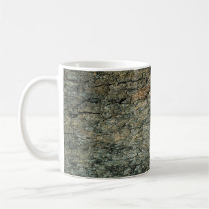 Vintages Rindenholz-Hintergrundabstract, grafische Kaffeetasse
