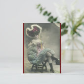 Vintages riskantes Dancing Girl Foto Postkarte (Stehend Vorderseite)