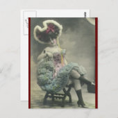 Vintages riskantes Dancing Girl Foto Postkarte (Vorne/Hinten)