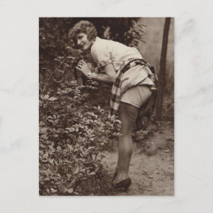 Vintages riskantes Girl-Foto Postkarte