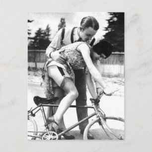 Vintages riskantes Girl-Foto Postkarte