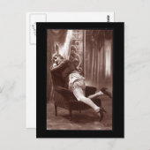 Vintages riskantes Girl-Foto Postkarte (Vorne/Hinten)