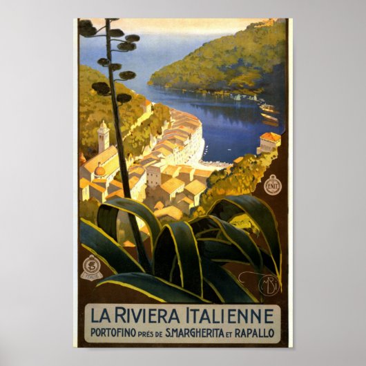 Vintages Riviera Poster Italien (Vorne)