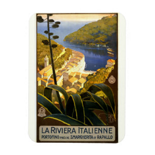 Vintages Riviera Poster Italien Magnet