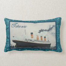 Vintages RMS Titanic Deep Blue Ocean Glitzer