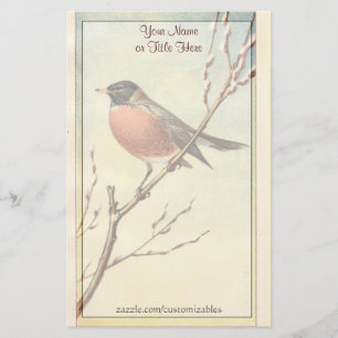 Vintages Robin-Briefpapier Briefpapier