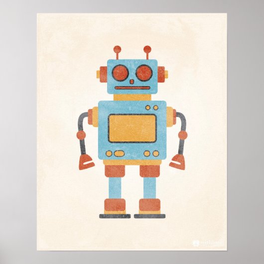 Vintages Robot Poster (Vorne)