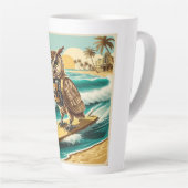 Vintages Roboteruhsurfen am Strand Milchtasse (Rechte Ecke)