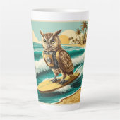 Vintages Roboteruhsurfen am Strand Milchtasse (Vorderseite)