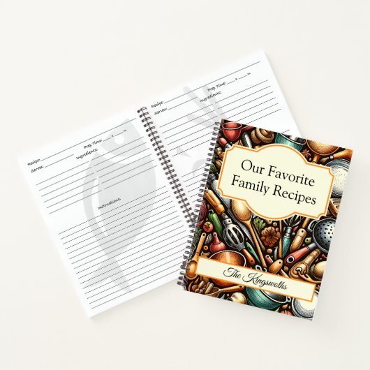 Vintages, robustes Muster personalisiert Notizblock (Innenseite)