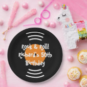 Vintages Rock & Roll Thema Geburtstagsfeier Pappteller (Party)