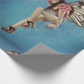 Vintages Rockabilly Geschenkpapier (Ecke)