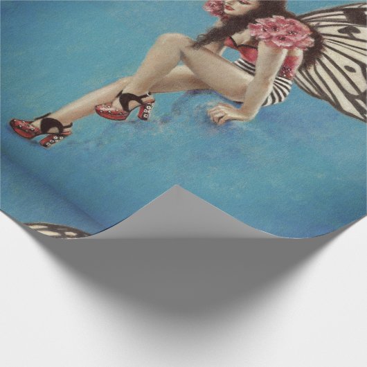 Vintages Rockabilly Geschenkpapier (Ecke)