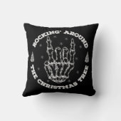 Vintages Rocken um den Weihnachtsbaum Kissen (Rückseite)