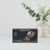 Vintages Rocket Visitenkarte (Stehend Vorderseite)