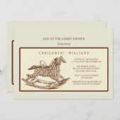 Vintages Rockhorn Einladung (Vorne/Hinten)