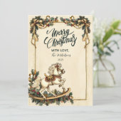 Vintages Rockhorn Weihnachten (Stehend Vorderseite)