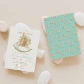 Vintages Rocking Horse Baby Shower Einladung