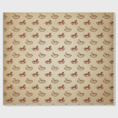Vintages Rocking Horst Wrapping Paper Geschenkpapier (Flach)