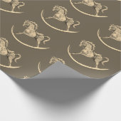 Vintages Rocking-Muster Sepia Geschenkpapier (Ecke)