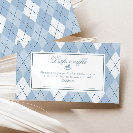 Vintages Rockpferd Blue Diaper Begleitkarte