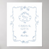 Vintages Rockpferd Chinoiserie Karten und Geschenk Poster (Vorne)