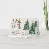 Vintages Rockpferd Feiertagskarte (Rückseite)