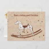 Vintages Rockpferd  Feiertagskarte (Vorne/Hinten)