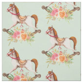 Vintages Rockpferd mit Blumenmuster Stoff (Muster)