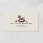 Vintages Rockpferd - Spielzeug aus Holz Visitenkarte (Vorderseite)