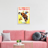 Vintages Rodeo-Poster der 1930er Jahre - Wiederher Leinwanddruck (Insitu (Wohnzimmer))