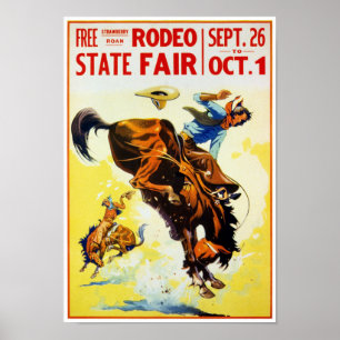 Vintages Rodeo-Poster wiederhergestellt Poster