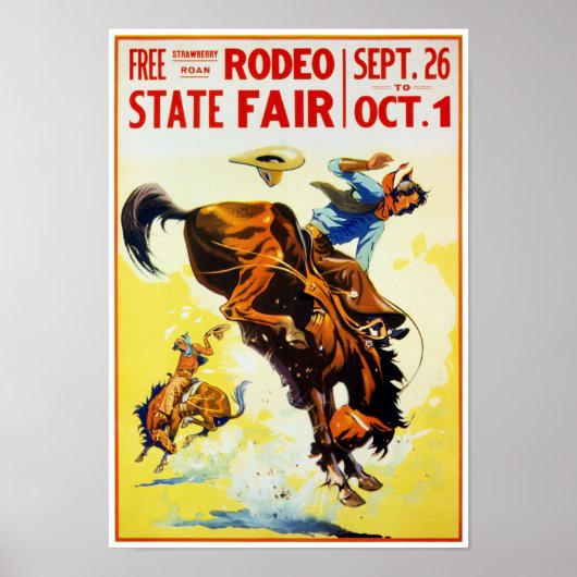 Vintages Rodeo-Poster wiederhergestellt Poster (Vorne)