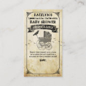 Vintages Roller Halloween Baby Duschabwürfel Begleitkarte (Vorderseite)