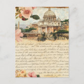 Vintages Rom Briefe Blumenkunst Postkarte (Vorderseite)