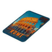 Vintages Rom Italien: Kolosseum & Alte Wunder Magnet (Linke Seite)