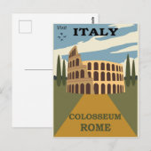 Vintages Rom Italien Kolosseum Postkarte (Vorne/Hinten)