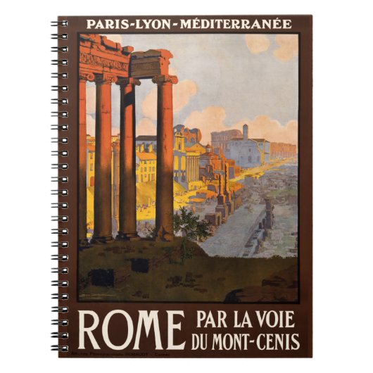 Vintages Rom-Italien-Notebook Notizblock (Vorderseite)