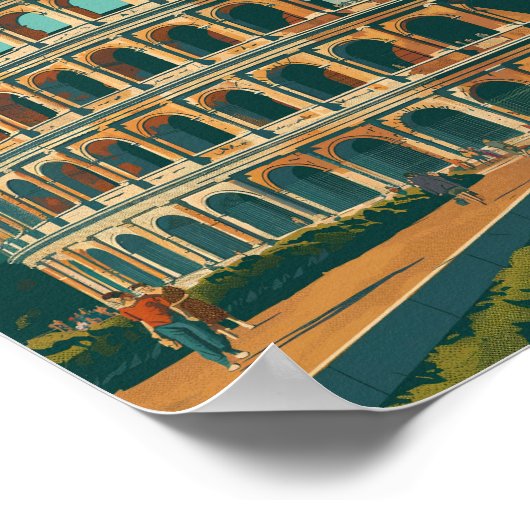 Vintages Rom Kolosseum Poster (Ecke)