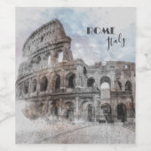 Vintages Rom Kolosseum Weinkeller und Weine des La Weinetikett (Einzelnes Label)