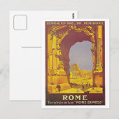Vintages Rom mit Travel Ad Postkarte (Vorne/Hinten)